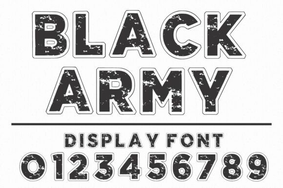 Black Army: Command Attention with Rugged Typography