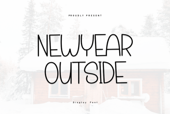 Designing Winter Magic with the Newyear Outside Font