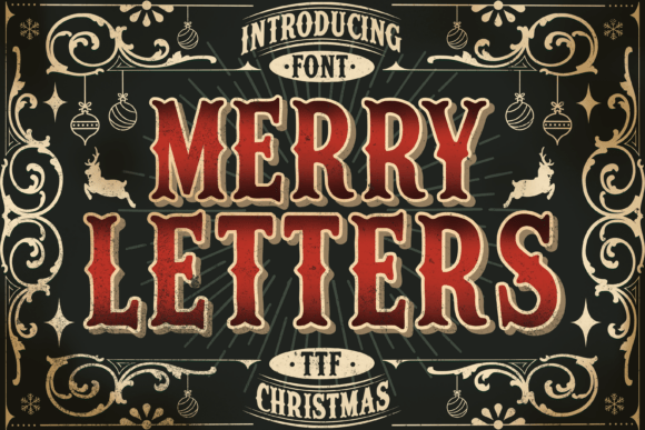Merry Letters: A Vintage Font for Modern Festive Design
